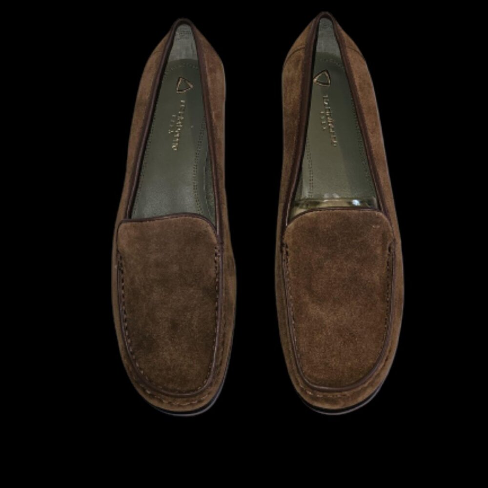 Liz Claiborne Women’s Suede Loafers Slip On Shoes – Brown 8M